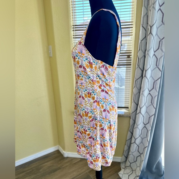 NEW! Free People Ivory Floral Print Sasha Sweetheart-Neck Mini Dress - Picture 9 of 17